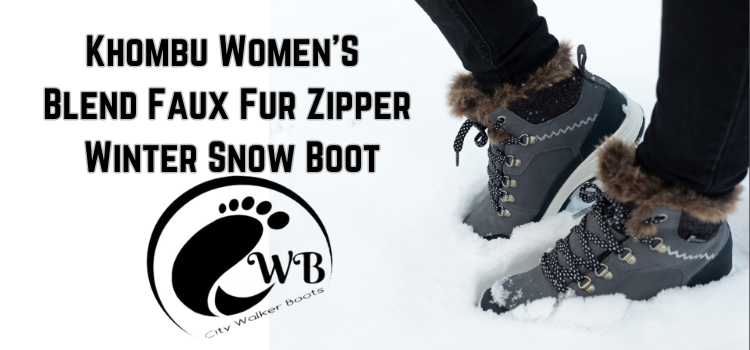 Khombu Women’S Blend Faux Fur Zipper Winter Snow Boot